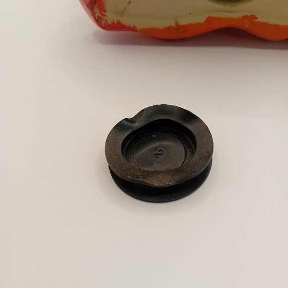 Vintage Clown Coin Bank Figurine Ceramic Novelty Decor Polka Dot Kidcore 9" READ - Picture 11 of 16